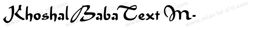 Khoshal Baba Text M字体转换